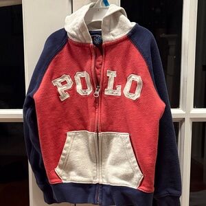 Polo by Ralph Lauren Kids Red, Blue, and White Hoodie